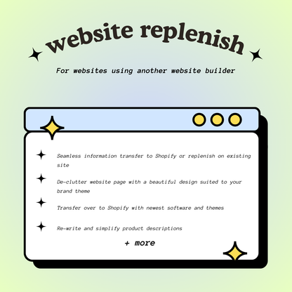 Website Replenish | “I use a different website builder”